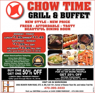 Grand Opening, Chow Time Grill & Buffet, Norcross, GA